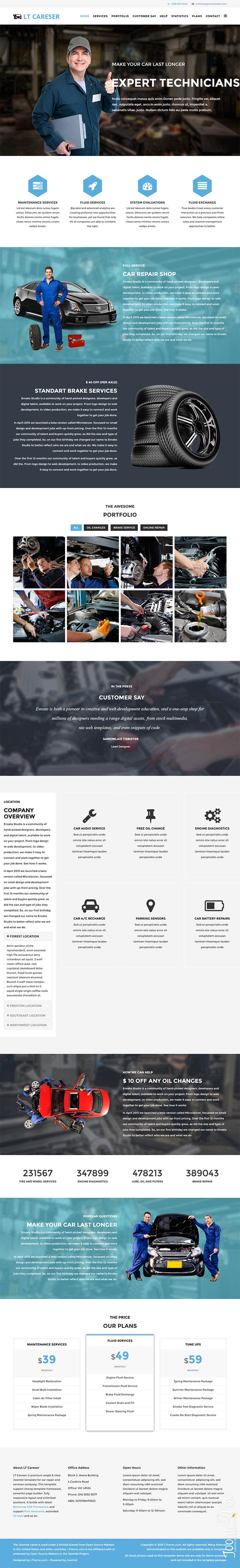 Joomla шаблон LTheme Careser Onepage