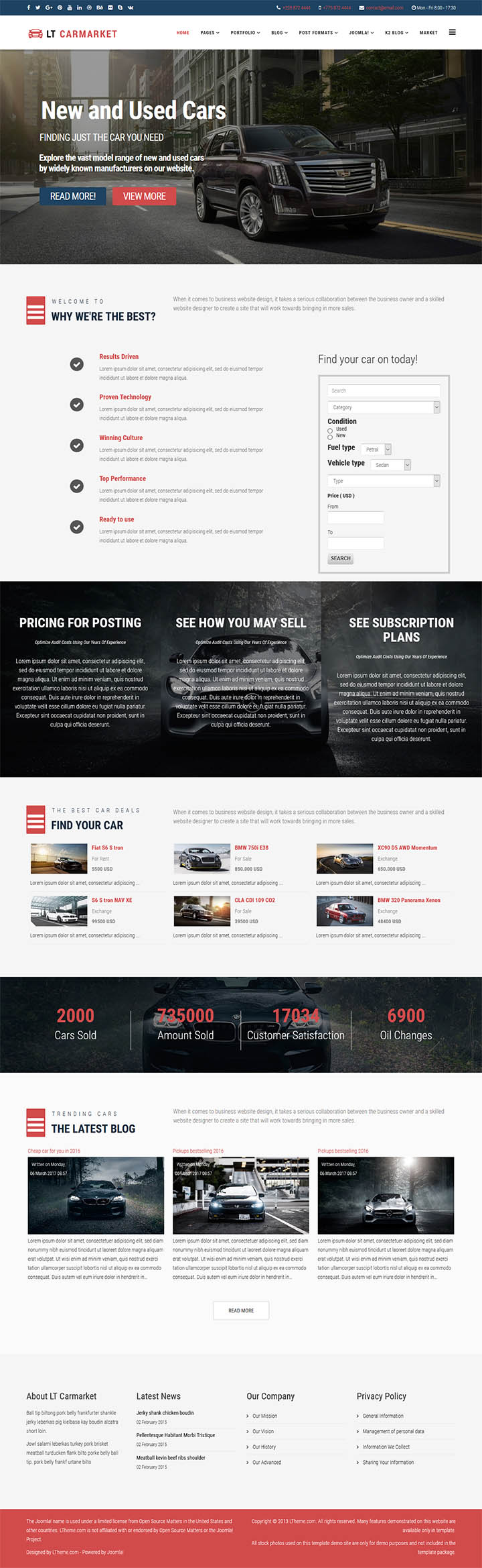 Joomla шаблон LTheme Carmarket