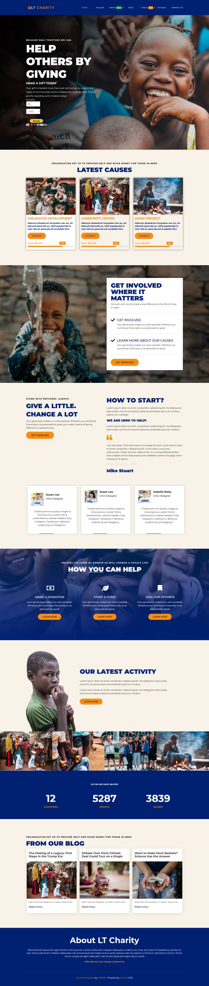 Joomla шаблон LTheme Charity