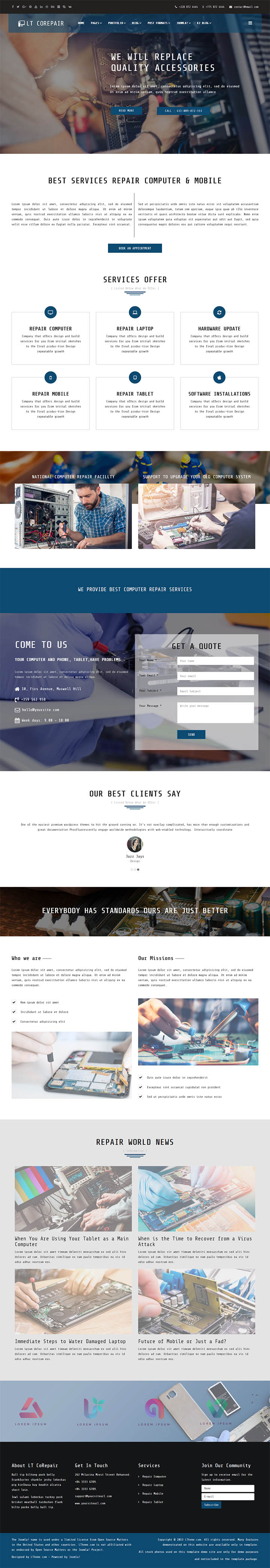 Joomla шаблон LTheme CoRepair