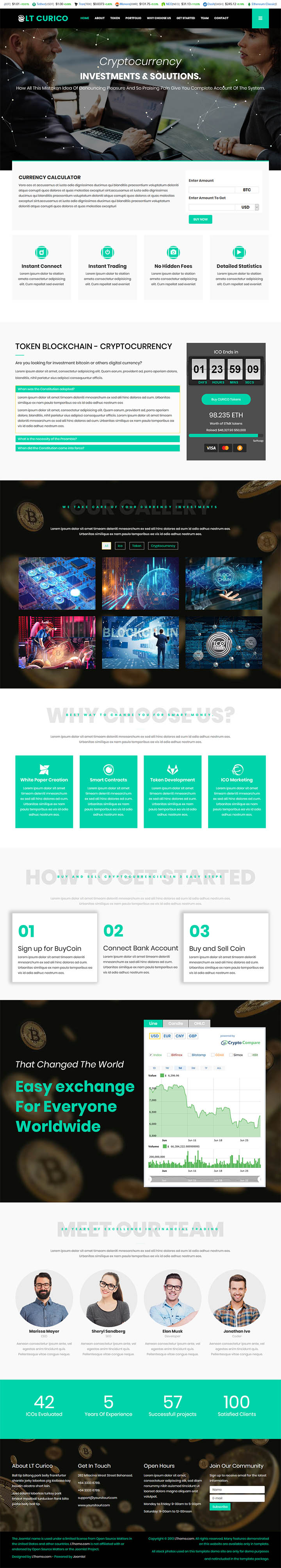 Joomla шаблон LTheme Curico Onepage