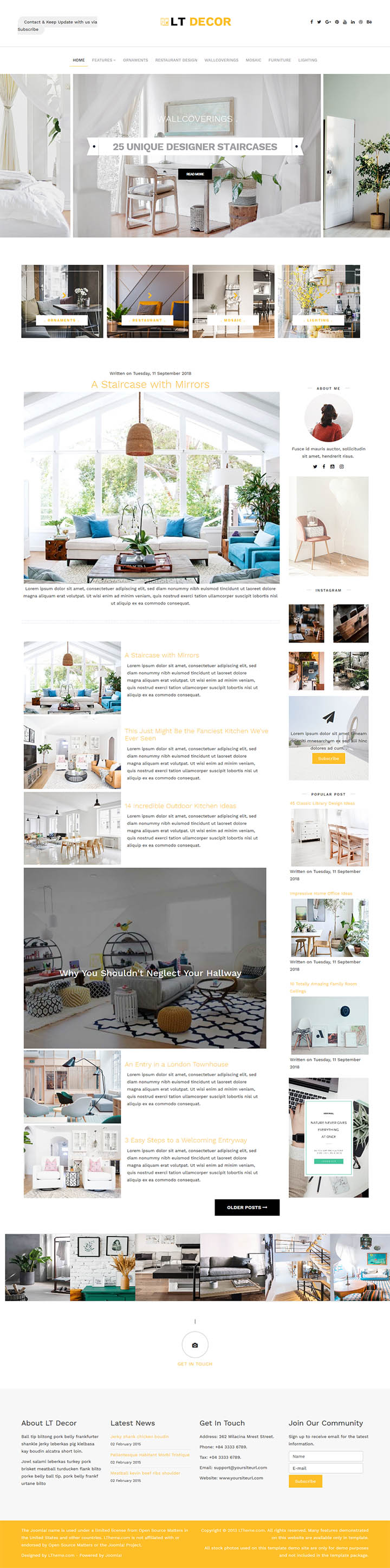 Joomla шаблон LTheme Decor