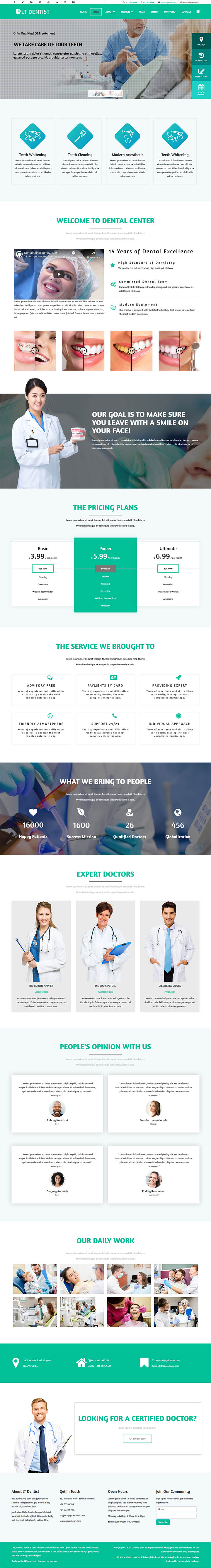 Joomla шаблон LTheme Dentist Onepage