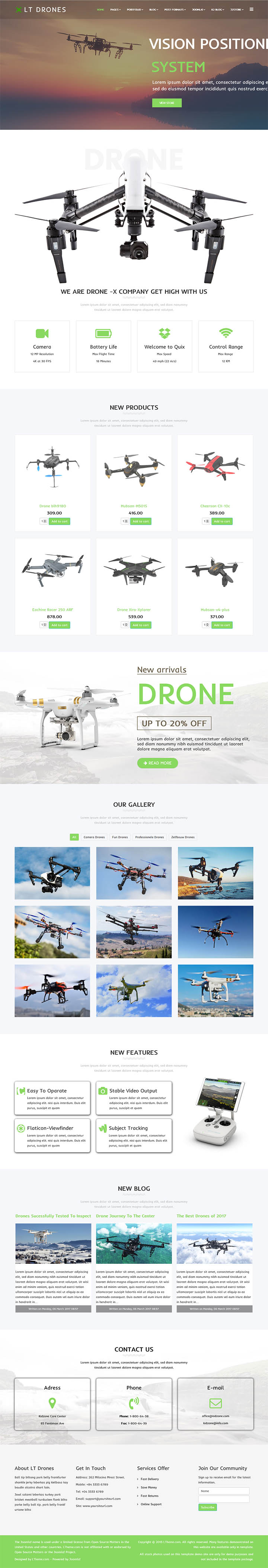 Joomla шаблон LTheme Drones