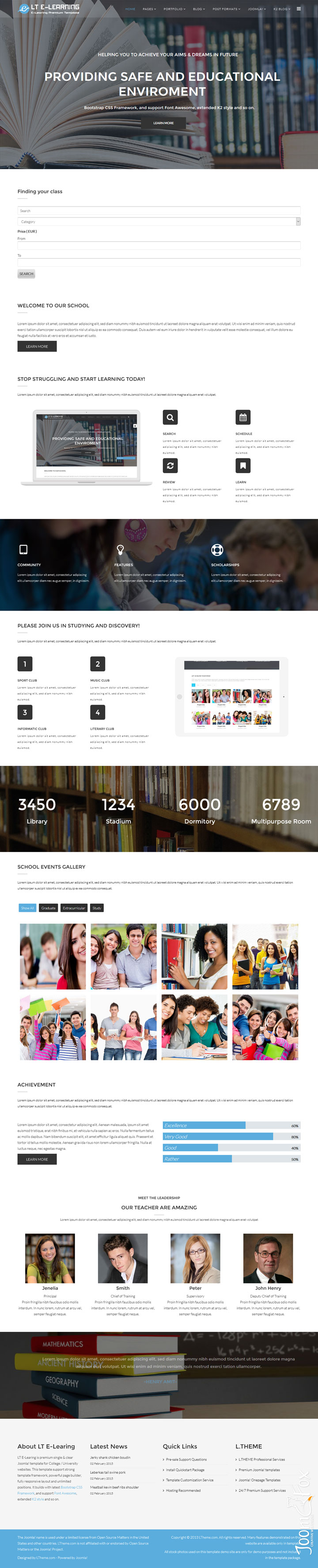 Joomla шаблон LTheme eLearning