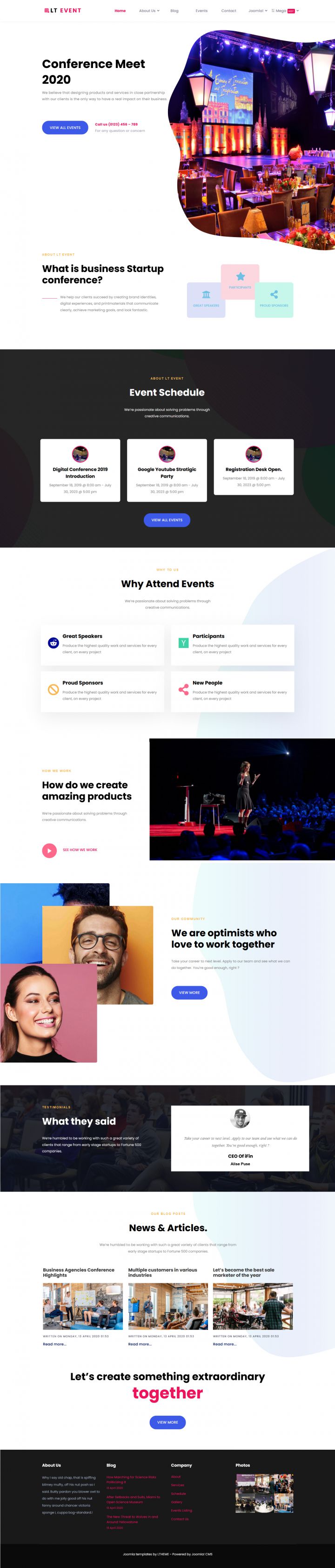 Joomla шаблон LTheme Event