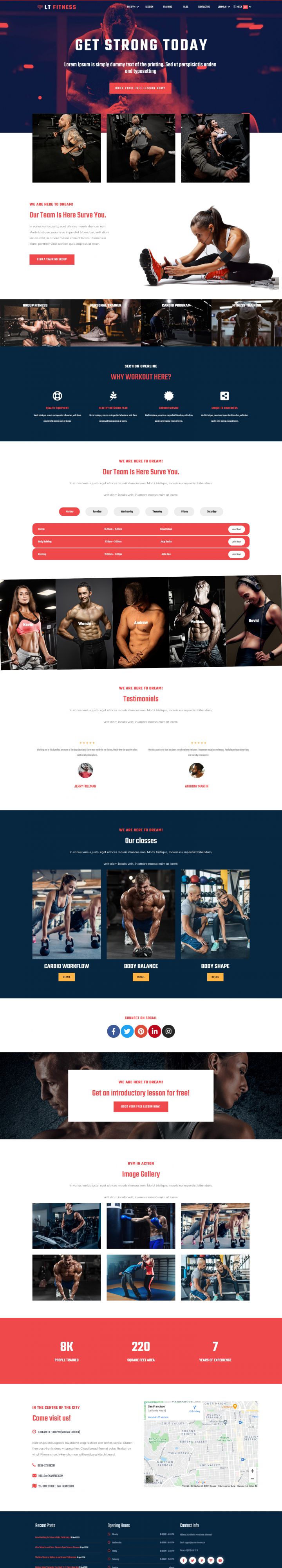 Joomla шаблон LTheme Fitness