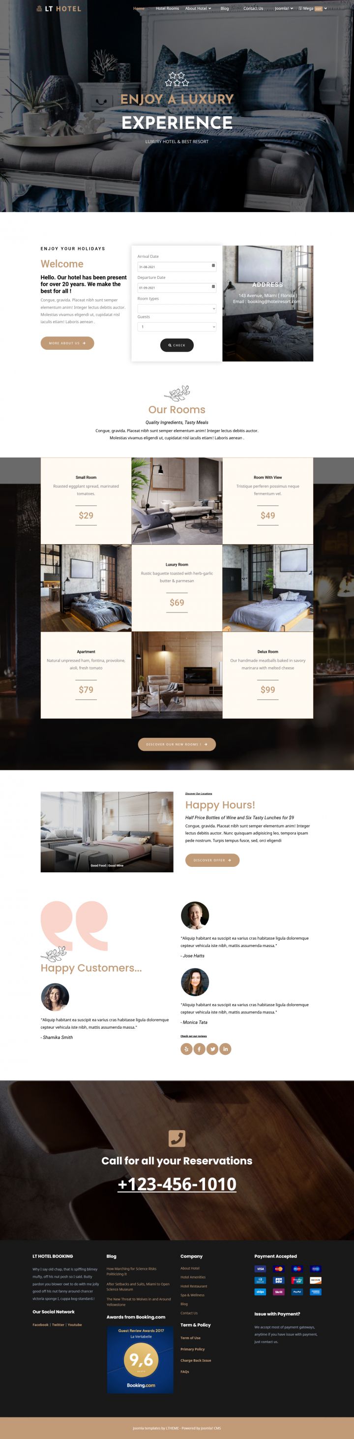 Joomla шаблон LTheme Hotel