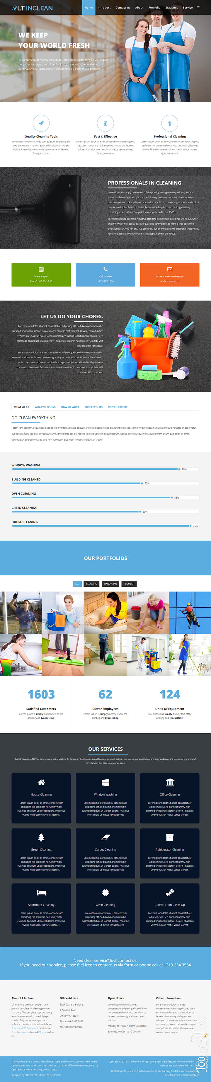 Joomla шаблон LTheme InClean Onepage