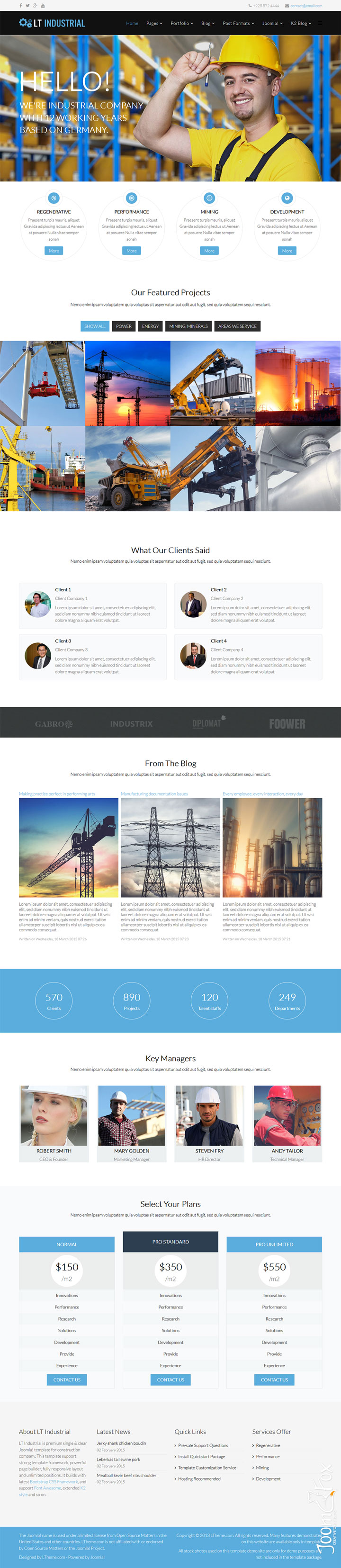 Joomla шаблон LTheme Industrial