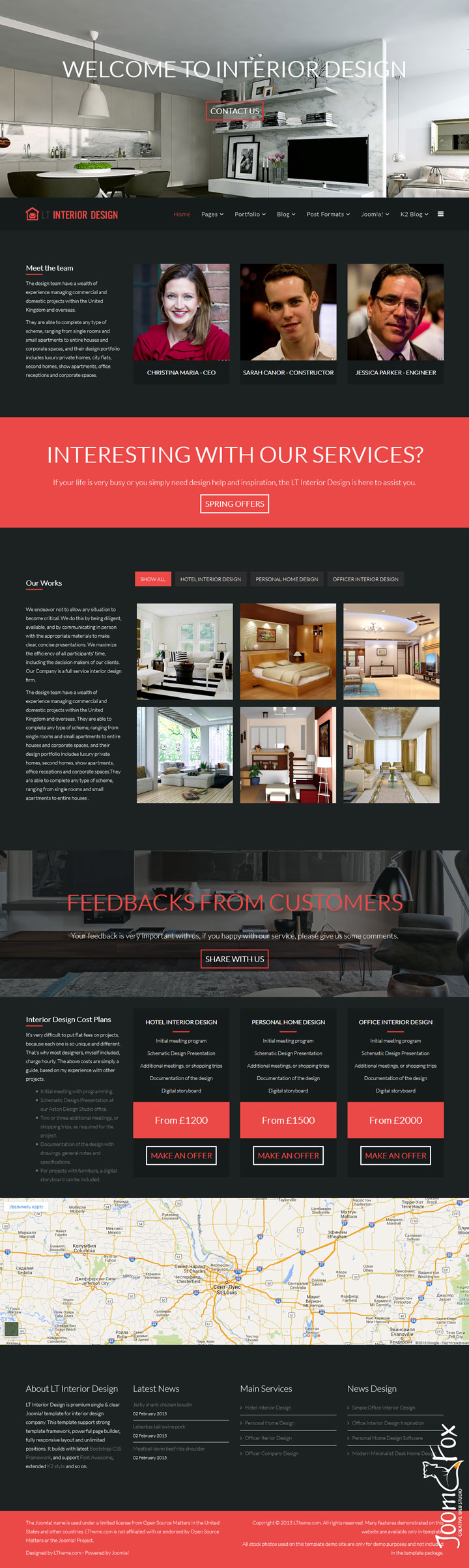 Joomla шаблон LTheme Interior Design