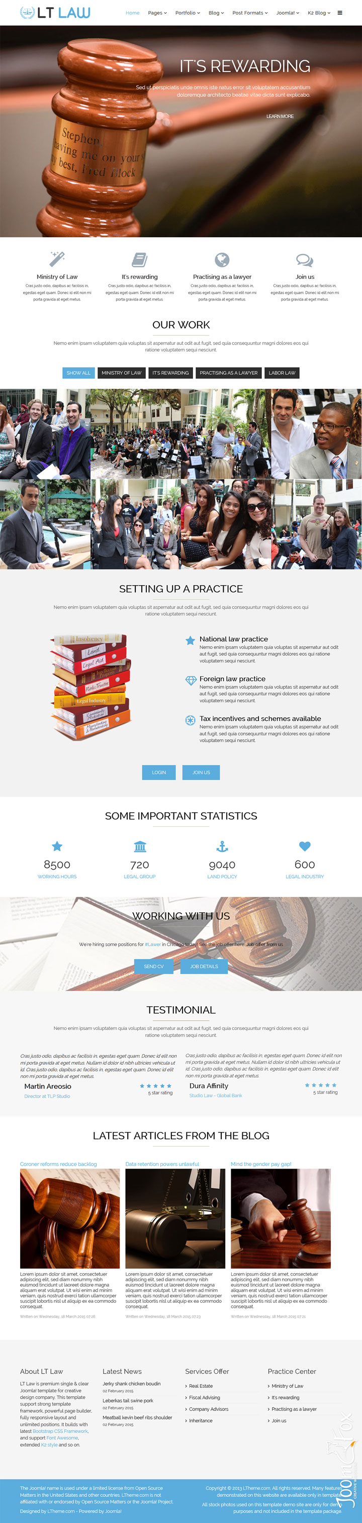 Joomla шаблон LTheme Law