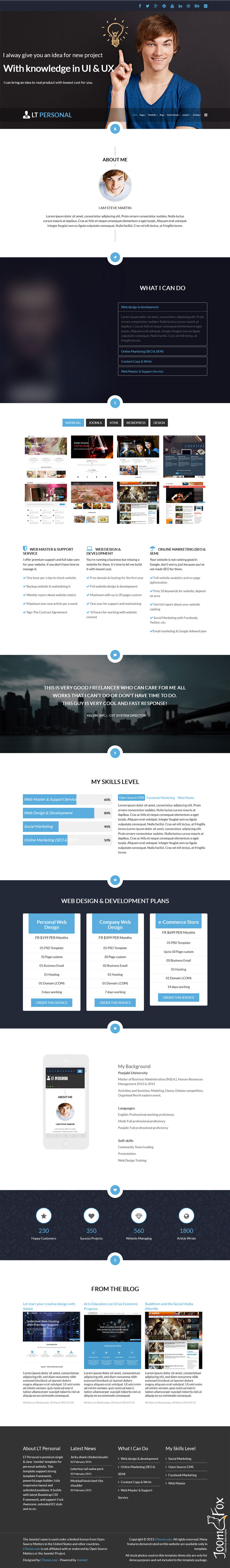 Joomla шаблон LTheme Personal
