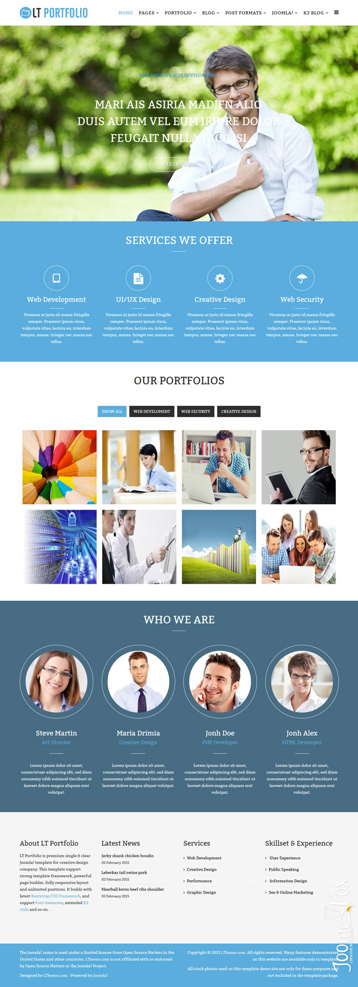 Joomla шаблон LTheme Portfolio