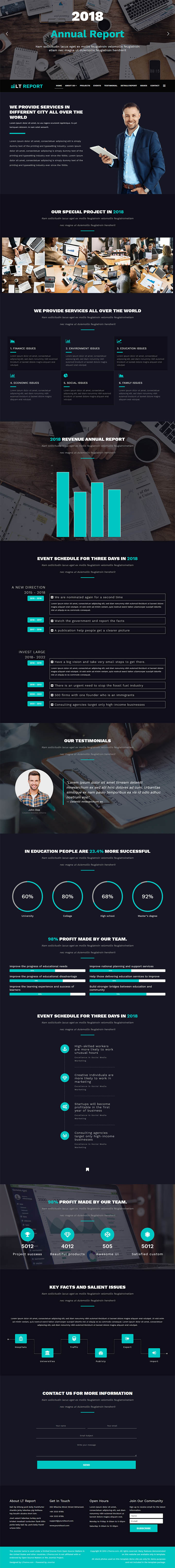 Joomla шаблон LTheme Report Onepage