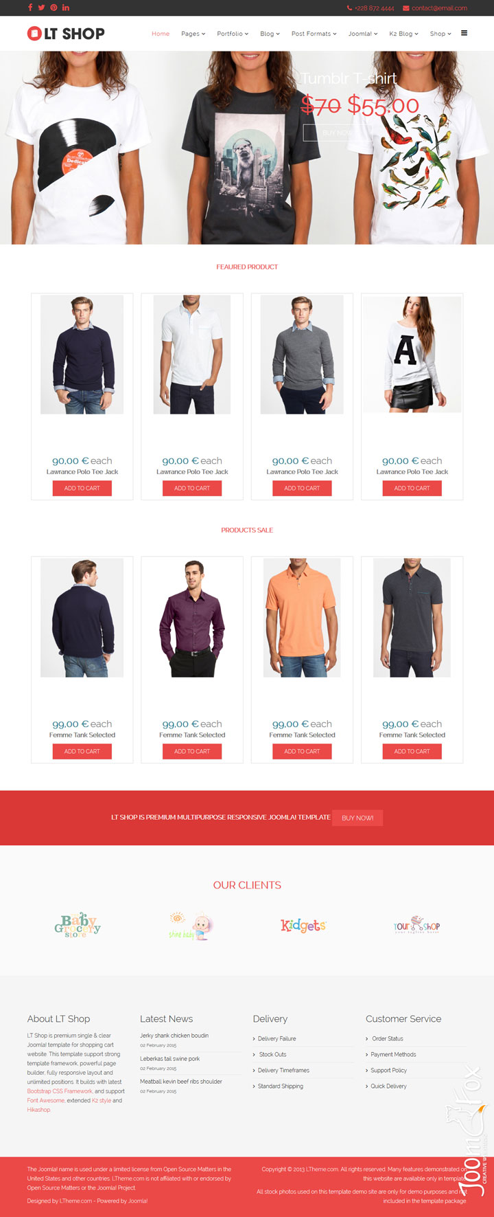 Шаблон LTheme Shop Joomla шаблон LTheme Shop