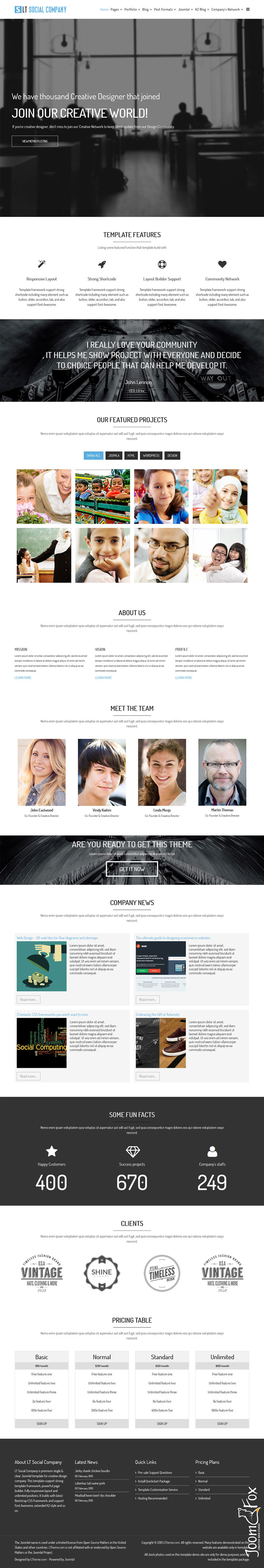 Joomla шаблон LTheme Social Company
