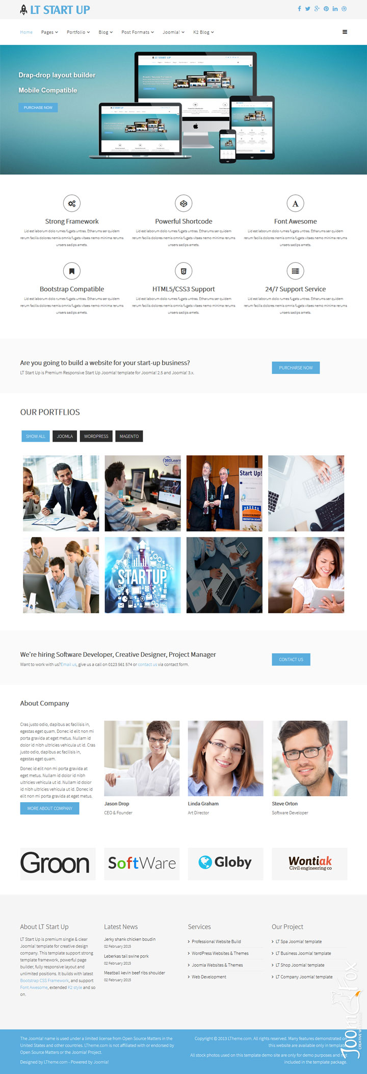 Joomla шаблон LTheme Start Up