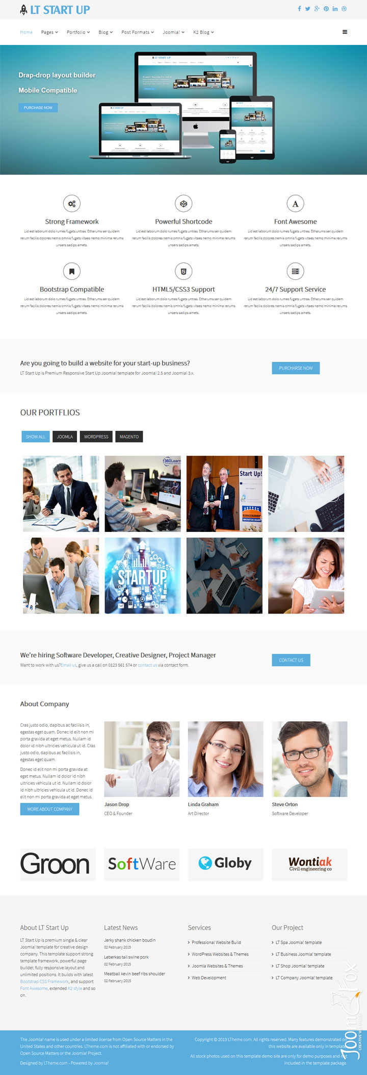 Joomla шаблон LTheme Start Up