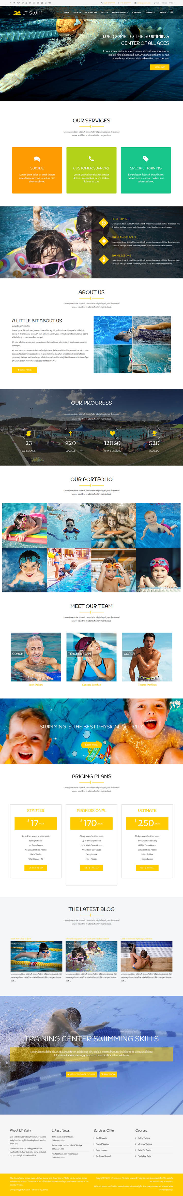 Joomla шаблон LTheme Swim