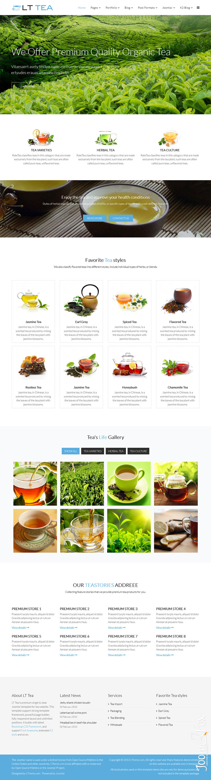 Joomla шаблон LTheme Tea