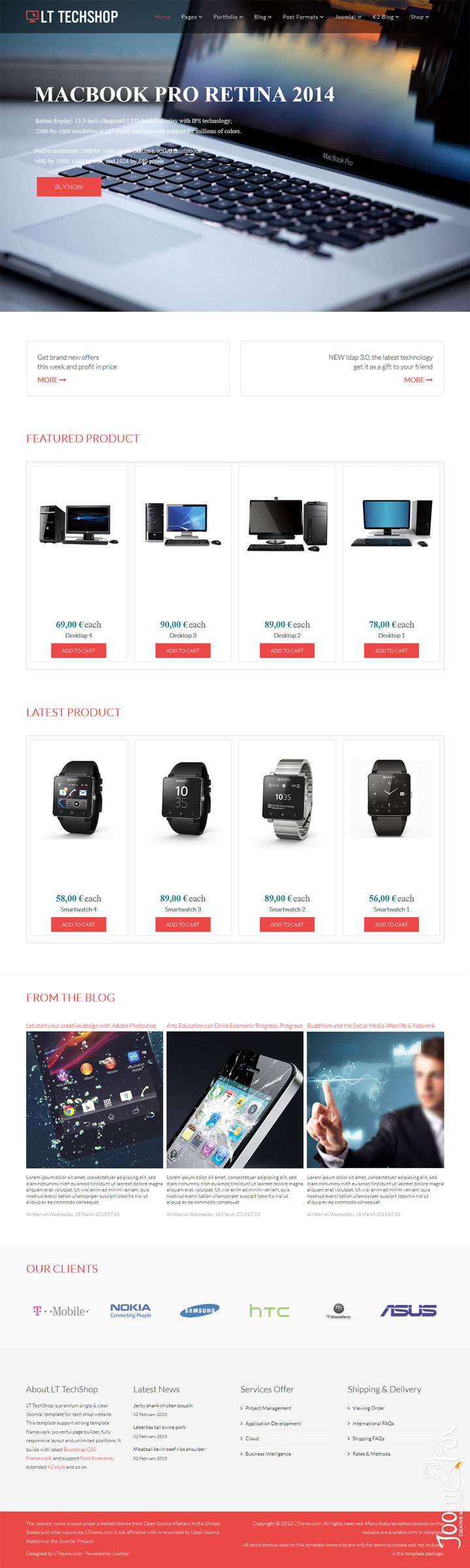 Joomla шаблон LTheme Tech Shop