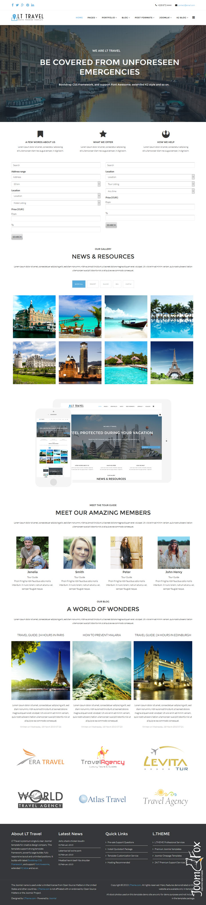 Joomla шаблон LTheme Travel