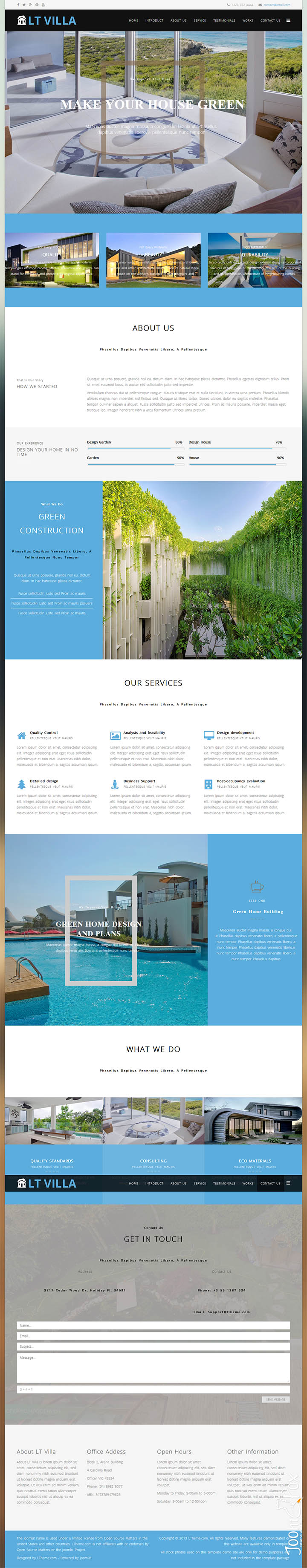 Joomla шаблон LTheme Villa Onepage