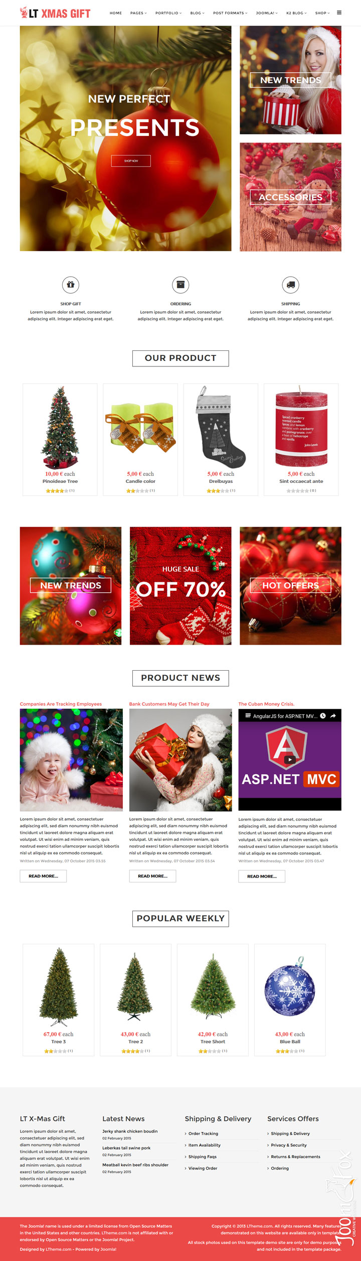 Joomla шаблон LTheme xMas Gift