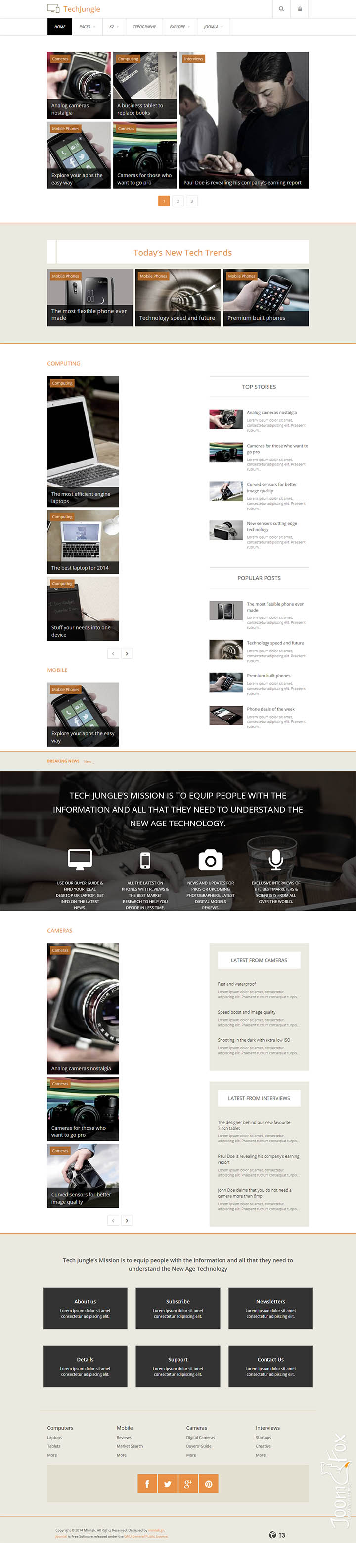 Joomla шаблон Minitek Techjungle