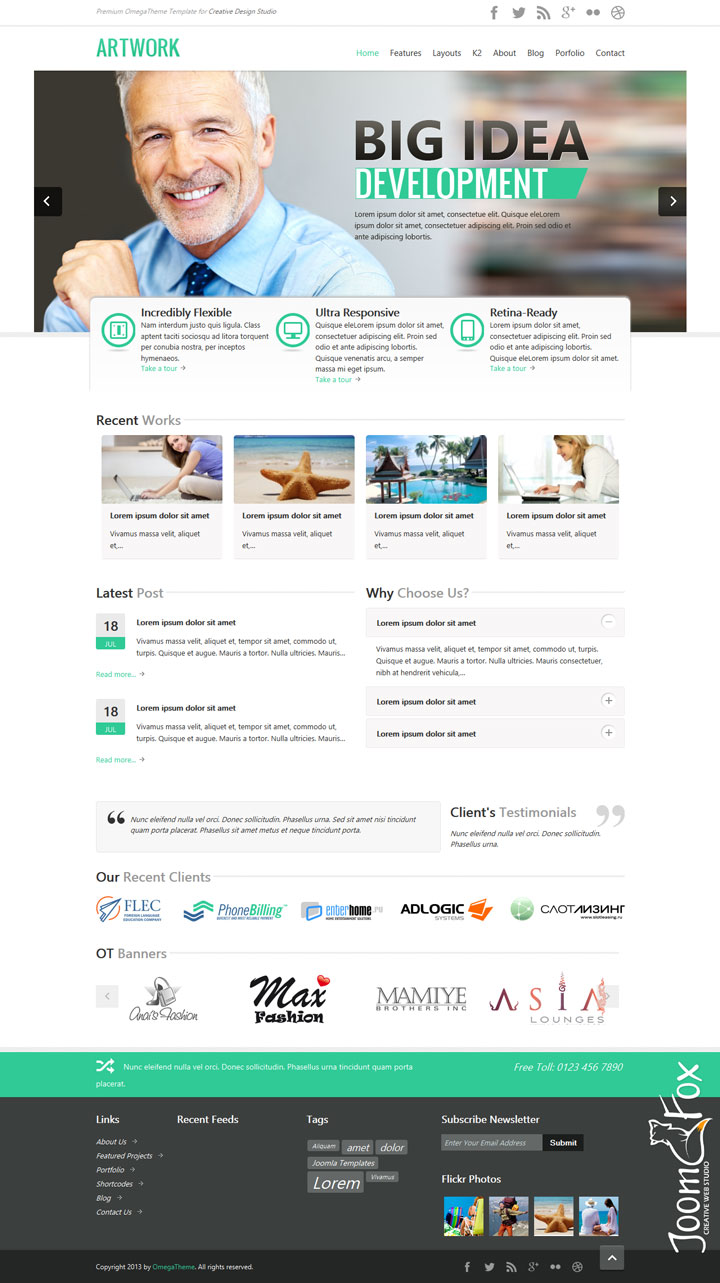 Joomla шаблон OmegaTheme Artwork