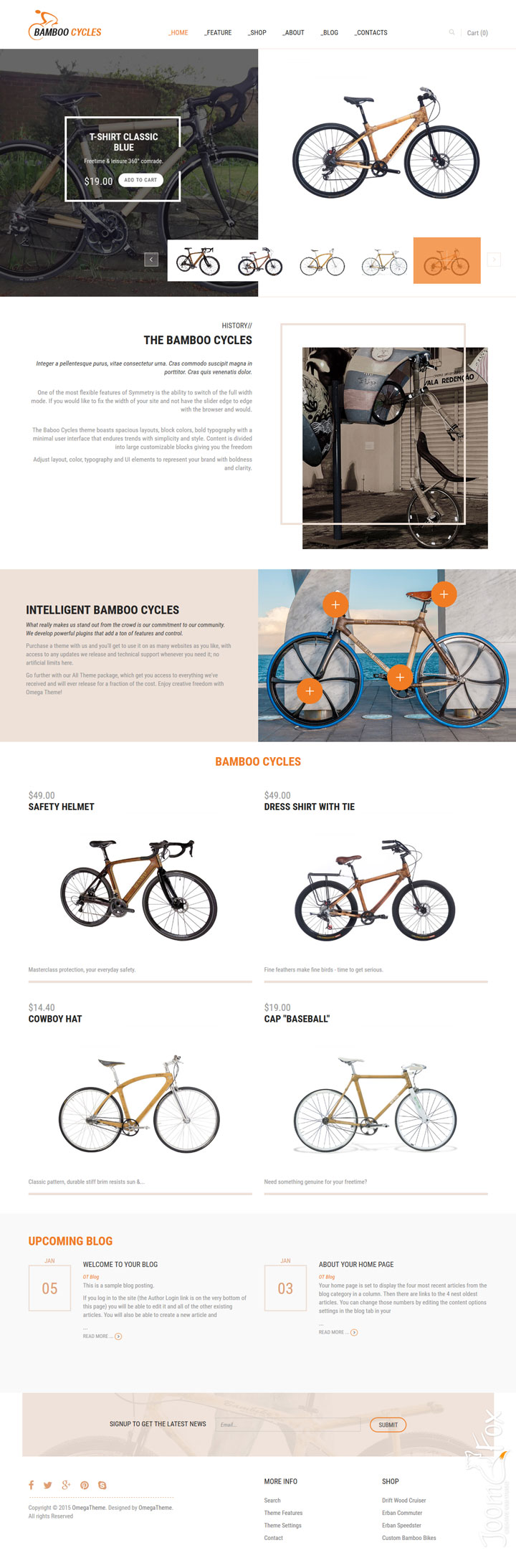 Joomla шаблон OmegaTheme Bamboo Cycle