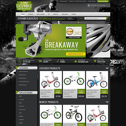 OmegaTheme BicycleGreen