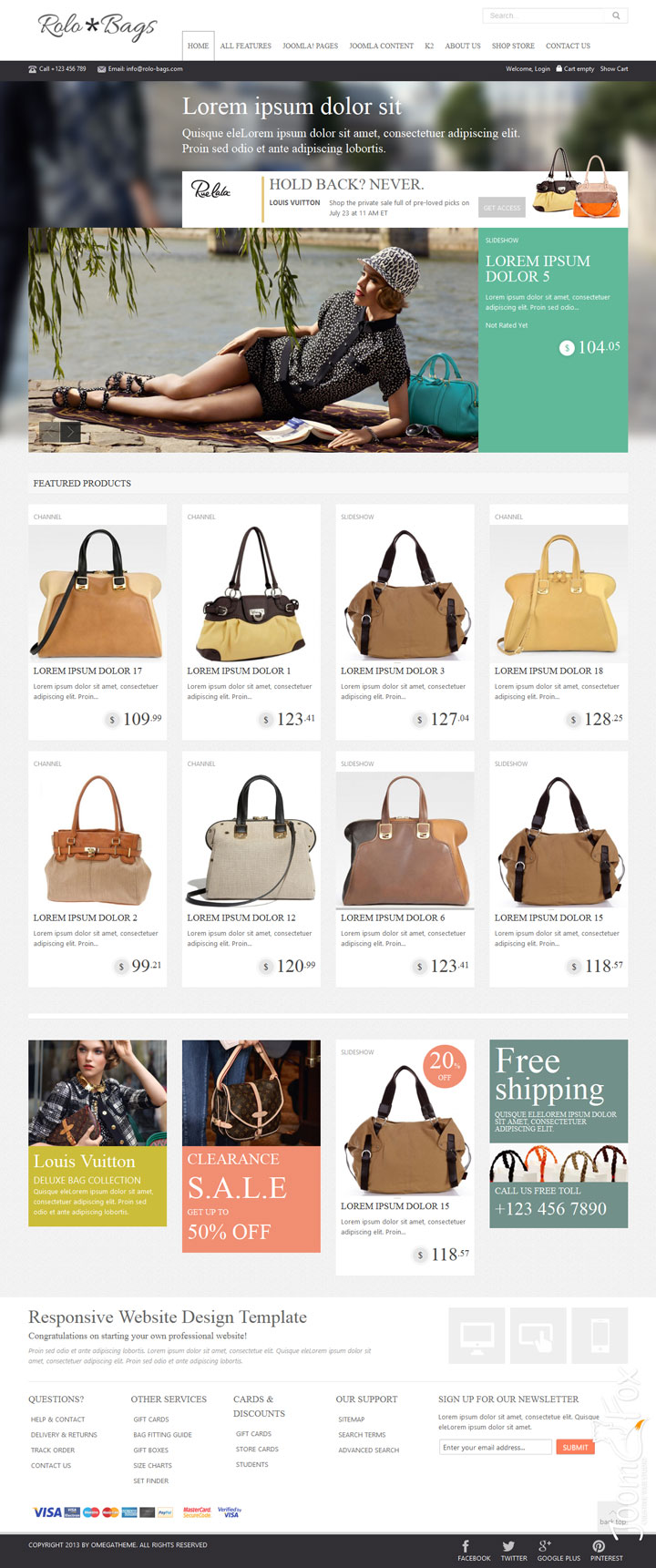 Joomla шаблон OmegaTheme FashionBag