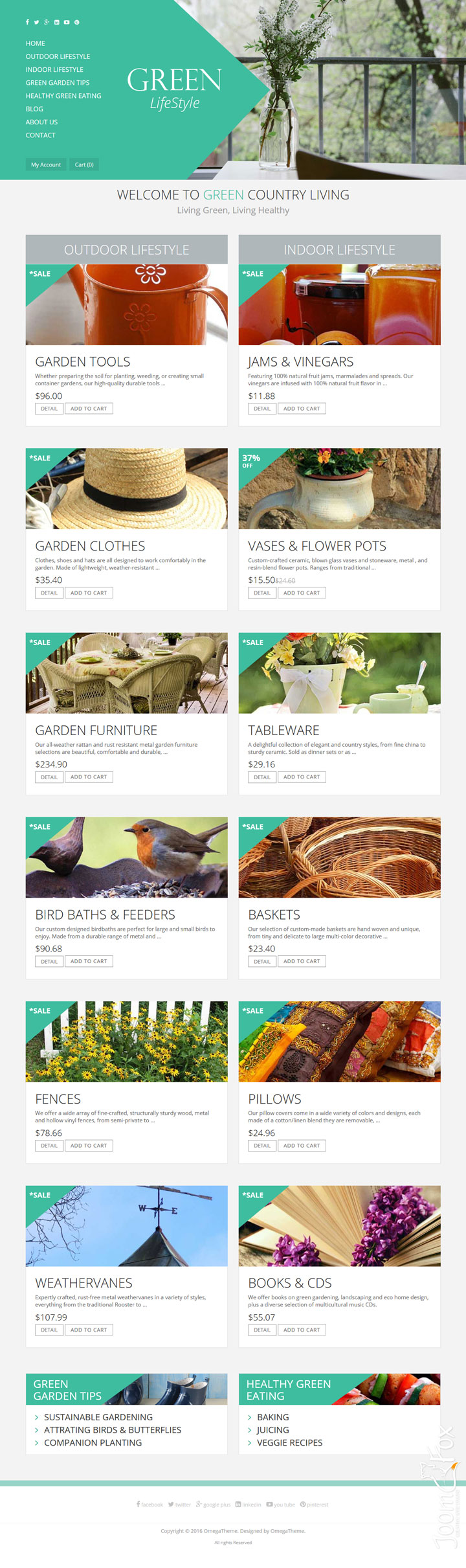 Joomla шаблон OmegaTheme GreenLiving