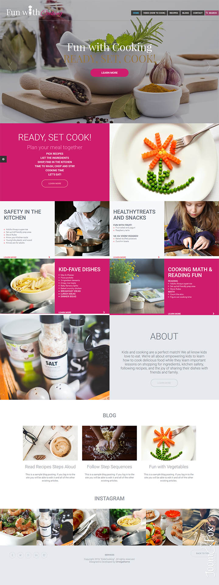 Joomla шаблон OmegaTheme KidsCooking