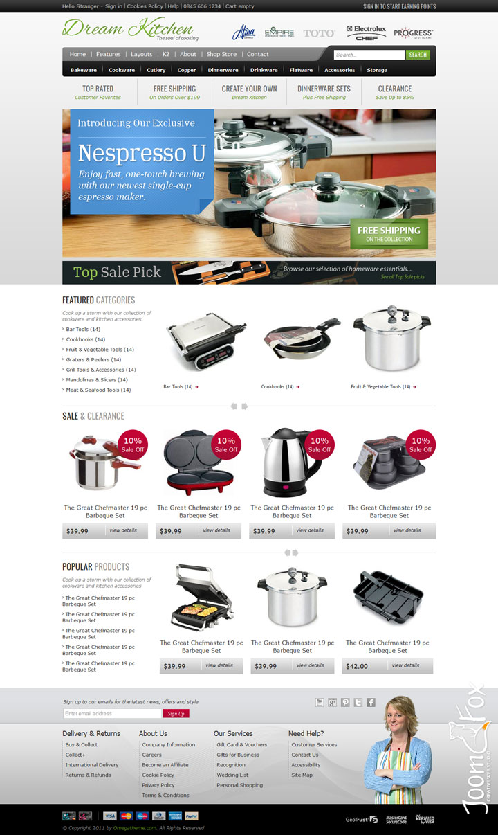 Joomla шаблон OmegaTheme Kitchen