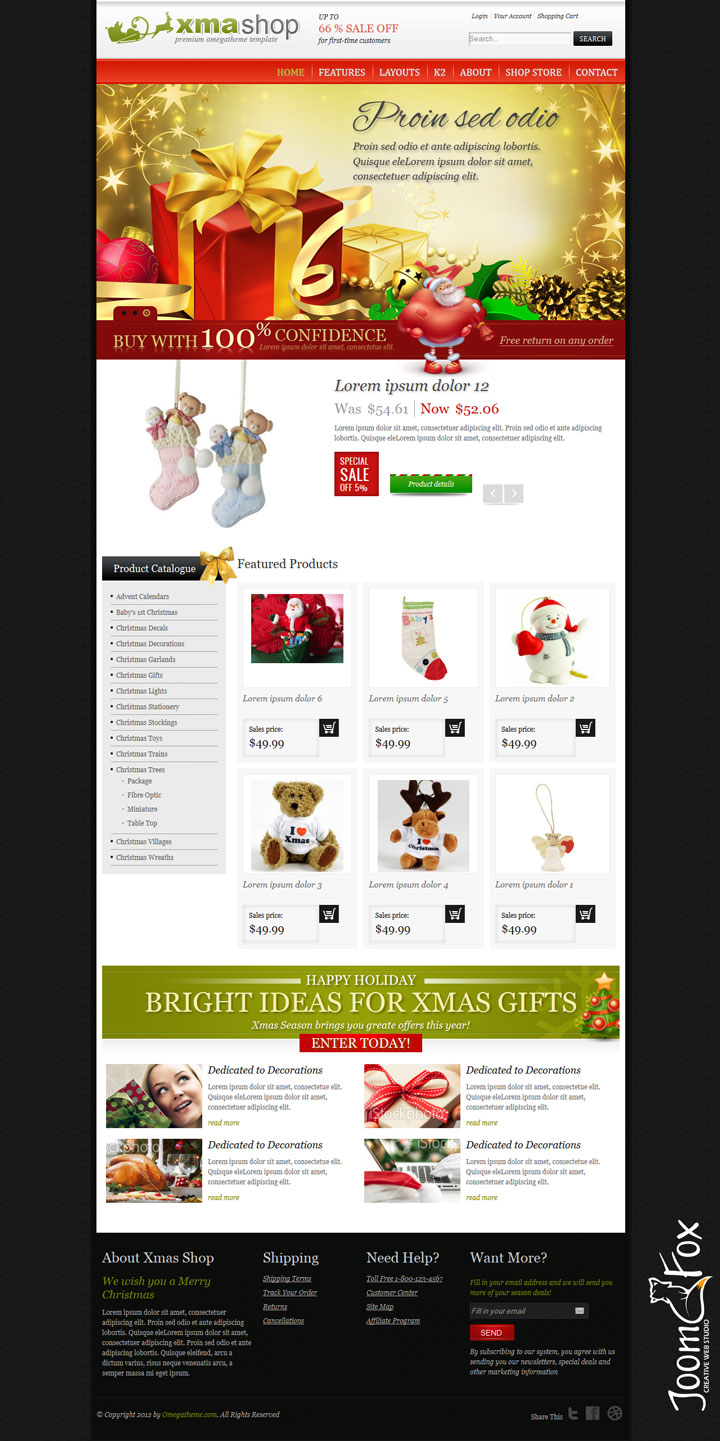 Joomla шаблон OmegaTheme Xmas