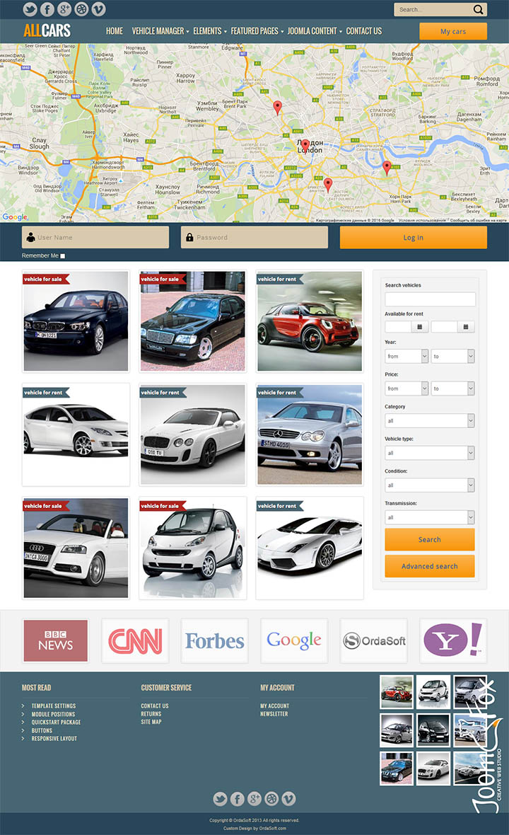 Joomla шаблон OrdaSoft All Cars