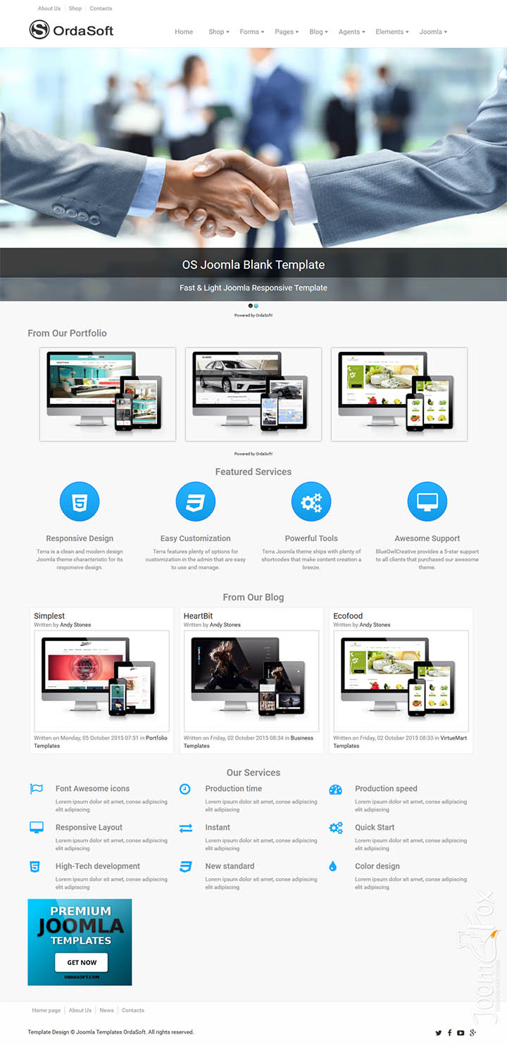 Joomla шаблон OrdaSoft Blank