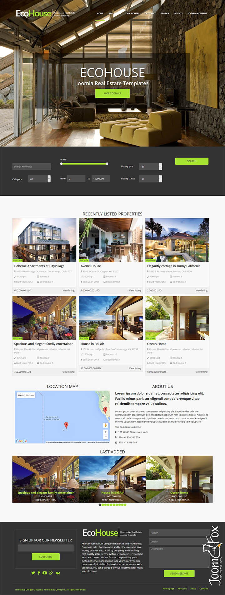 Joomla шаблон OrdaSoft Eco House