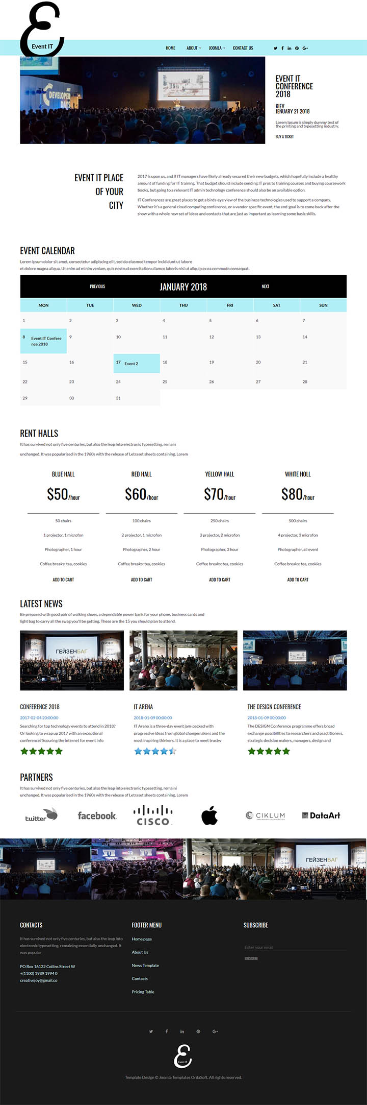 Joomla шаблон OrdaSoft Event It
