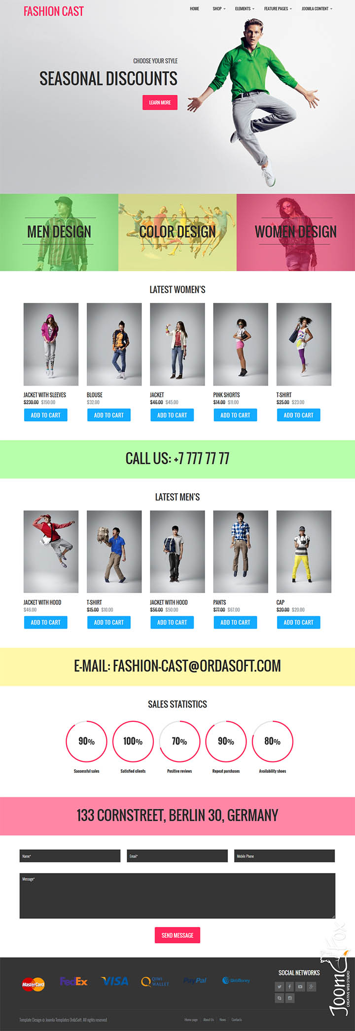 Joomla шаблон OrdaSoft Fashion Cast