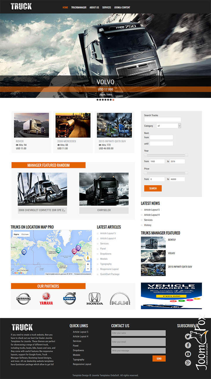 Joomla шаблон OrdaSoft Hard Truck