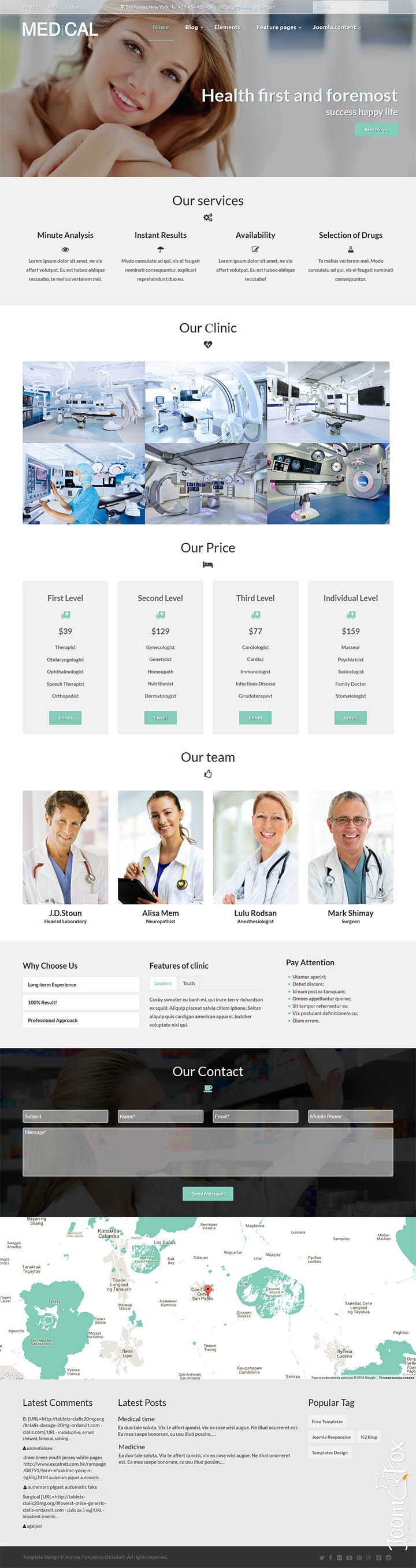 Joomla шаблон OrdaSoft Medical