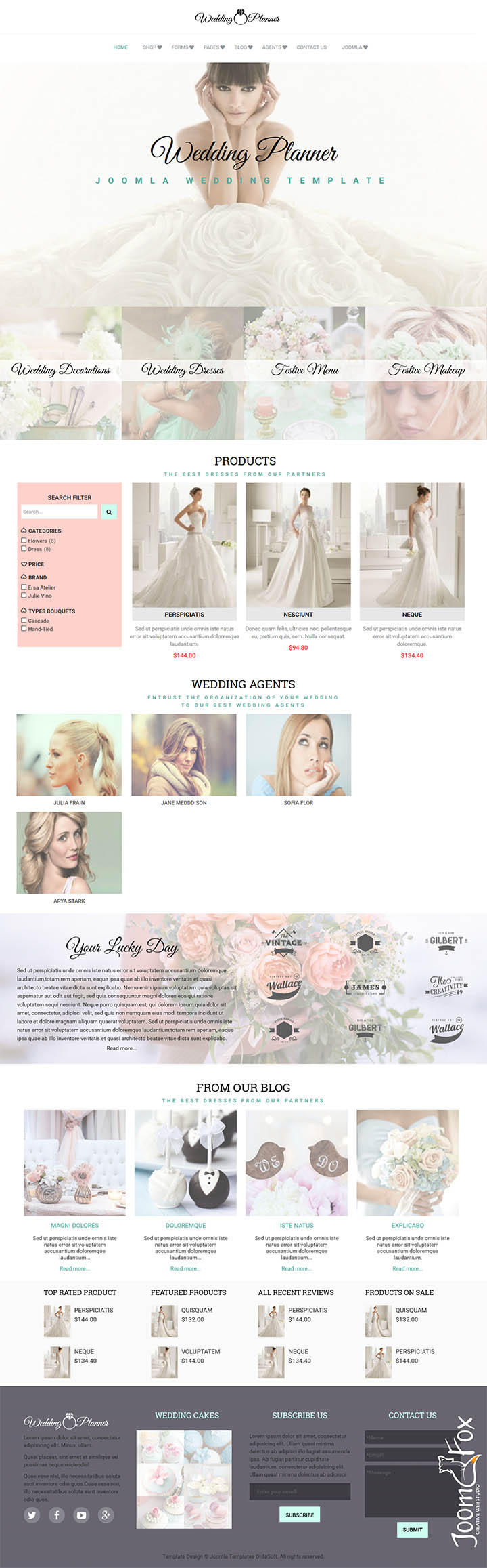 Joomla шаблон OrdaSoft Wedding Planner