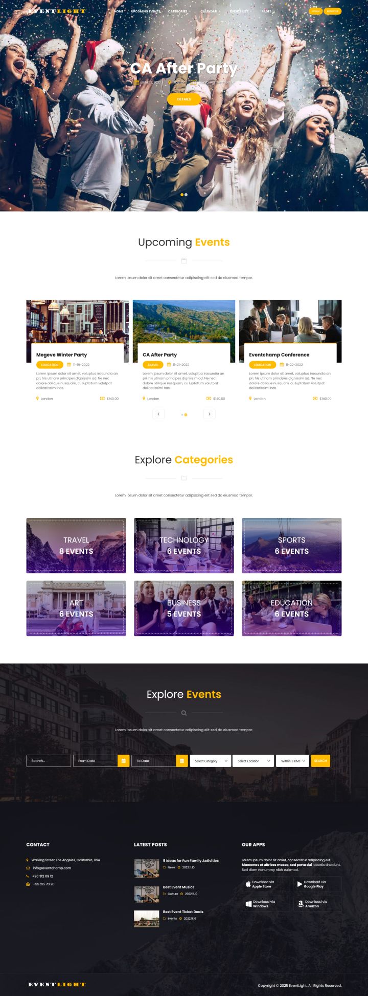 Шаблон JoomDonation EventLight Joomla шаблон JoomDonation EventLight