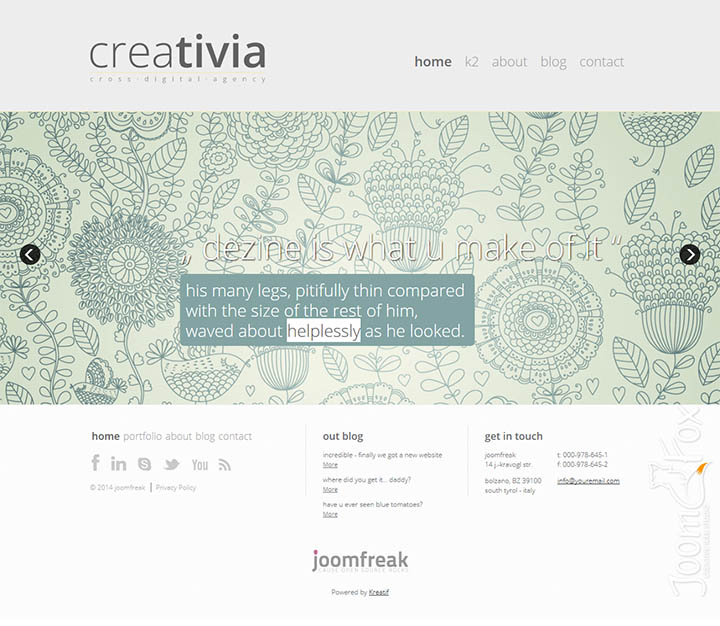 Joomla шаблон JoomFreak Creativia