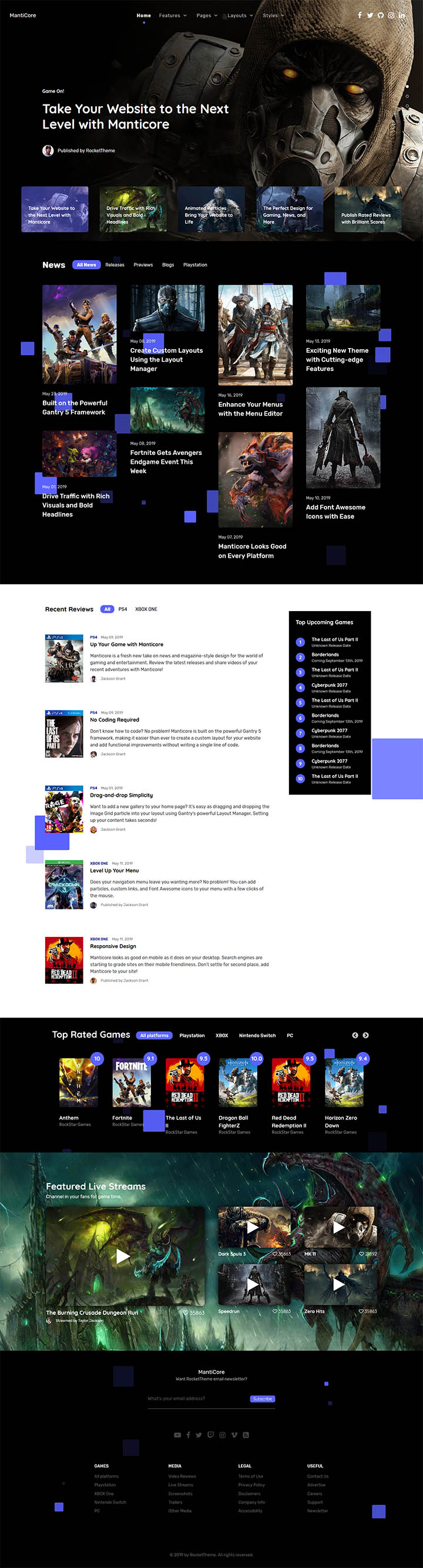 Joomla шаблон RocketTheme Manticore