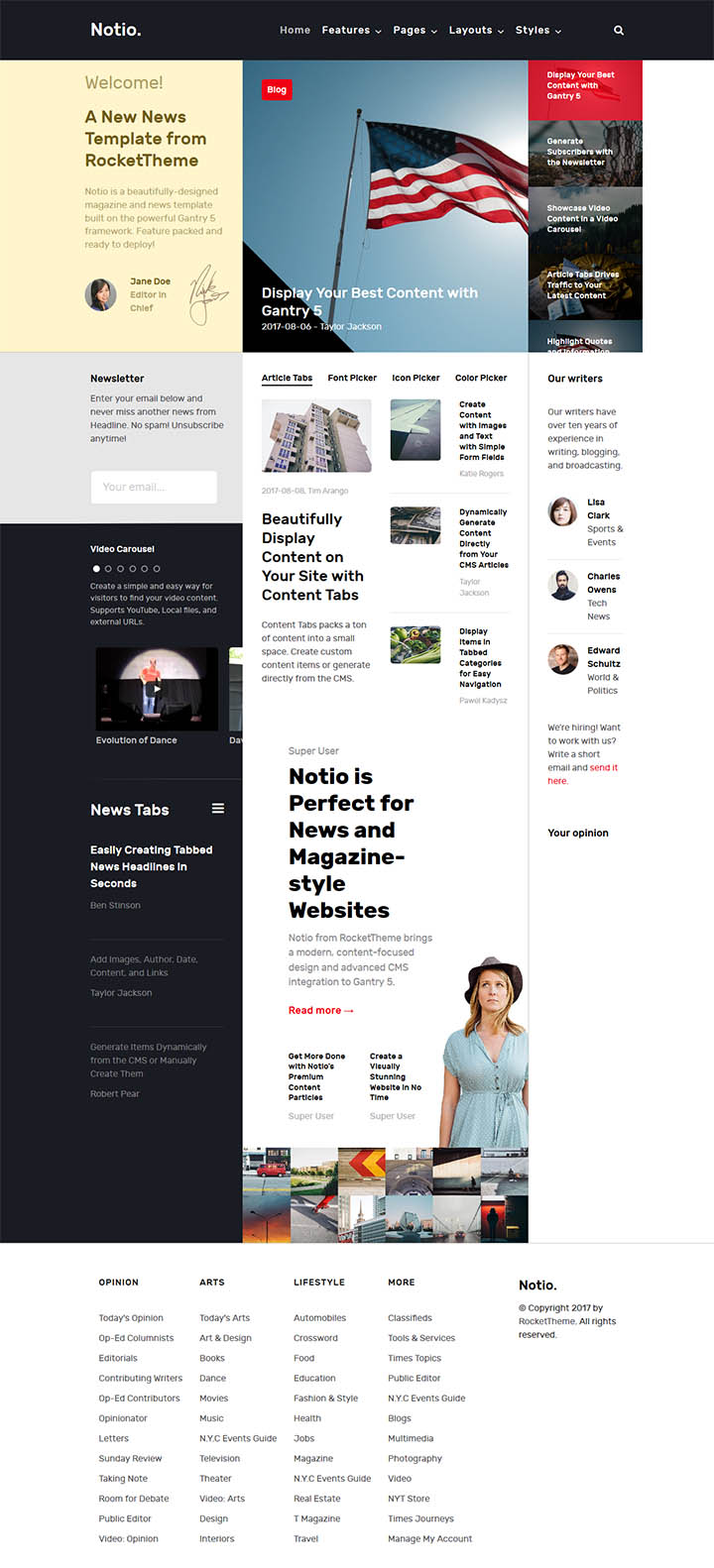 Шаблон RocketTheme Notio Joomla шаблон RocketTheme Notio